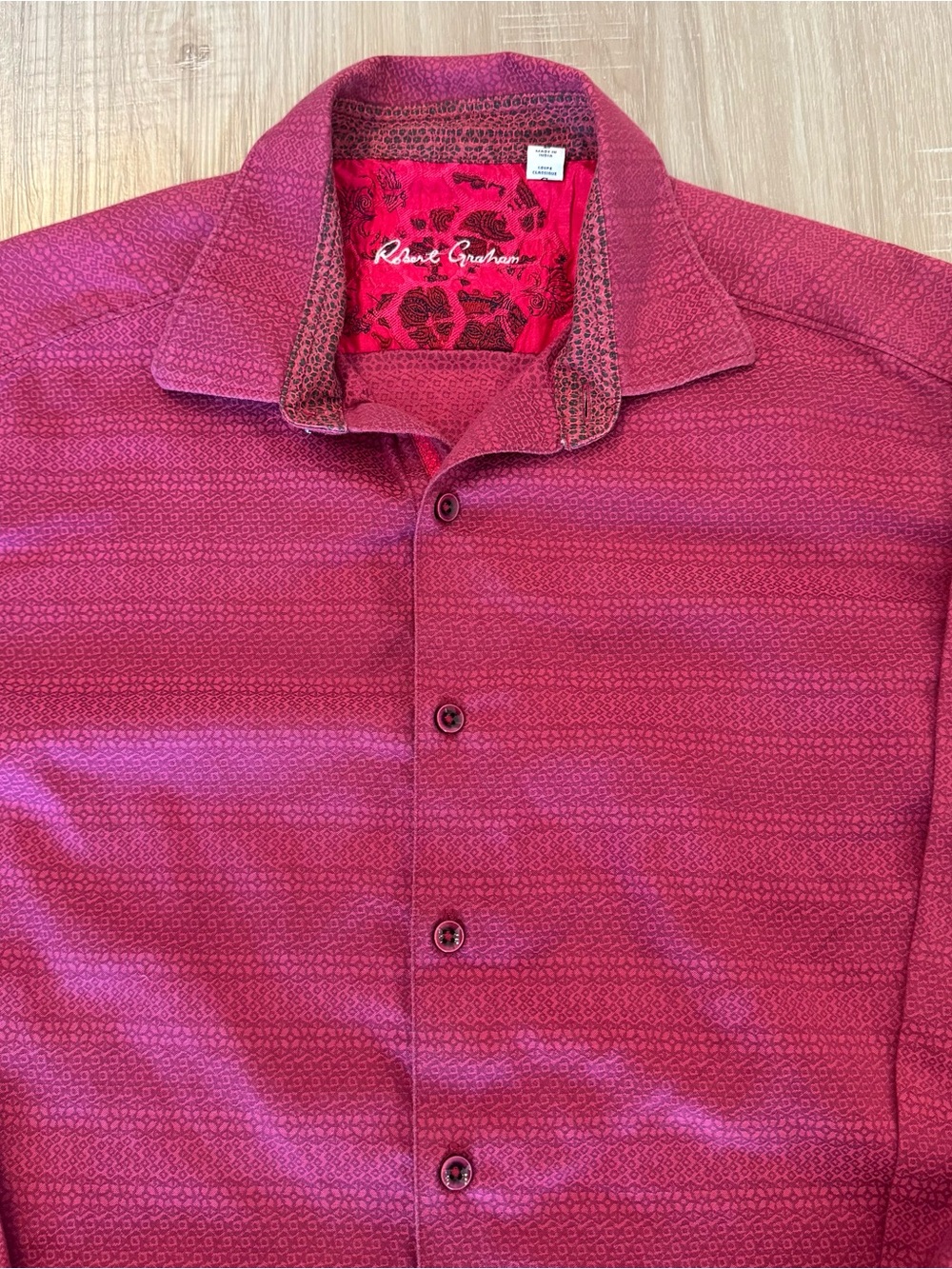 Robert Graham Men’s Red/Burgundy Button-Up Shirt - Picture 5 of 10